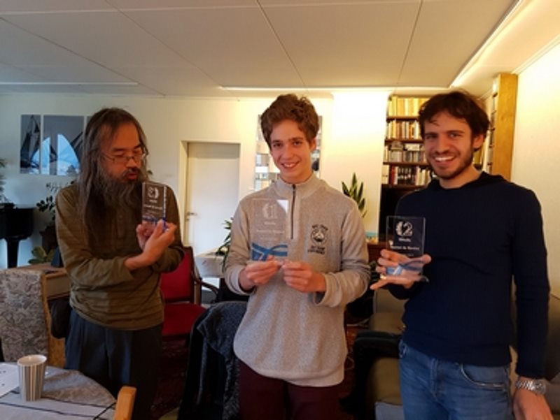 De gauche à droitre : Takuji Kashiwabara, Arthur Juigner, Michele Borassi